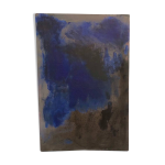 Tableau abstrait bleu noir gris