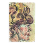 Tableau acrylique sur toile portrait fminin contemporain