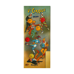 Tableau affiche etiquette la cirque le billard clown circa 1940