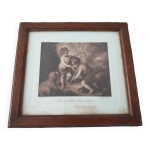 Tableau ancien chretien jesus et saint jean enfants photo braun . clment & cie lithographie gravure