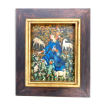 Tableau art contemporain - damoiselle et les animaux de la fort