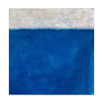 Tableau bleu blanc abstrait