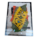 Tableau contemporain artistes marocain waddi jaddioui tableau signé et cette fois sous verre et coloré ... Tableau contemporain artistes marocain waddi jaddioui tableau signé et cette fois sous verre et coloré ...
