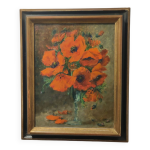Tableau coquelicots sign