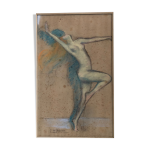 Tableau dessin de danseuse de gaetano de gennaro, 1930