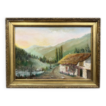 Tableau �cole fran�aise d�but xxeme, huile sur panneau