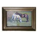 Tableau, �tude de chevaux. victor l homme