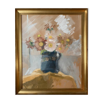 Tableau gouache composition florale signée g. duran Tableau gouache composition florale signée g. duran