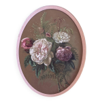 Tableau gsp jetée de roses fin xix° avec encadrement Tableau gsp jetée de roses fin xix° avec encadrement