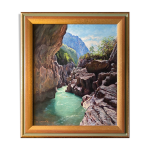 Tableau hst  grand canyon des gorges du verdon  sign lecompte + cadre