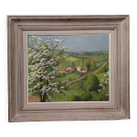 Tableau hst paysage printanier sign� vintage 70