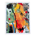 Tableau huile sur papier contemporain 1994 sign�