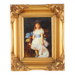 Tableau jeune fille cadre dor lady sybil primrose