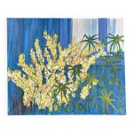 Tableau mimosa et papyrus
