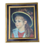 Tableau peinture huile sur toile reproduction auguste renoir fillette 30x36