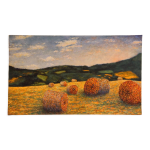 Tableau peinture pointillisme impressionnisme paysage nature huile sur toile art dco murale champs