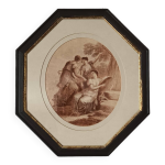 Tableau reproduction � la sanguine vintage