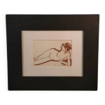 Tableau / sanguine de lucien vignolle d aprs modigliani 1990 s