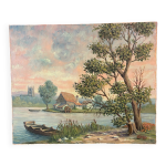 Tableau signé gerzo capriccio sull avon Tableau signé gerzo capriccio sull avon