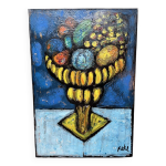 Tableau simon keitel nature morte dlg de chagall france 2000