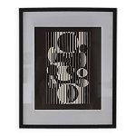 Tableau vintage art optique - victor vasarely - cadre 50x40cm