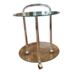 Tabled appoint , bar roulant avec poigne plexiglass et verre