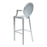 Tabouret de bar  un bras en aluminium philipe starck kong, annes 1980