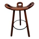 Tabourets de bar brutalistes, marbella par sergio rodrigues, espagne, 1