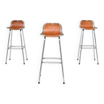 Tabourets de bar en cuir charlotte perriand station de ski des arcs france 1960