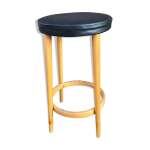 Tabouret de bar vintage 1950 mid - century scandinave simili cuir Tabouret de bar vintage 1950 mid - century scandinave simili cuir