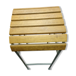 Tabouret de bar vintage en bois et metal Tabouret de bar vintage en bois et metal