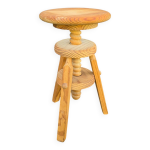 Tabouret en bois � vis 80's