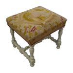 Tabouret en canevas et bois rchampi, got louis xiv fin xixe