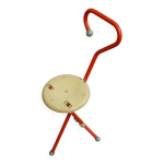 Tabouret canne / chaise pliante ulisse, rouge, design ivan loss, italien vintage annes 1980