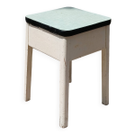 Tabouret  cirage en bois et formica, annes 60