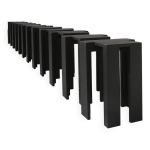 Tabourets empilables noirs ou tables d'appoint (neufs) par bram vanderbeke, belgique, 2017