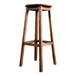 Tabouret haut en bois