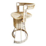 Tabouret haut rotin cration roger coster, 1970