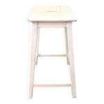 Tabouret haut, sellette en bois �cru