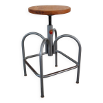 Tabouret industriel d'architecte heliolithe, 1950
