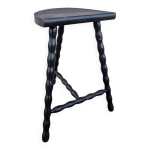 Tabouret moderniste demi lune boule 60 / 70 vintage sellette porte - plant