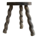 Tabouret ondul  trois pieds