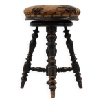 Tabouret de piano rglable art dco avec revtement d'origine, france annes 1920