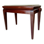 Tabouret de piano vintage en acajou massif annes 60