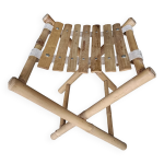 Tabouret pliant en bambou