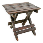 Tabouret pliant en bois