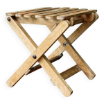 Tabouret pliant en bois latt�
