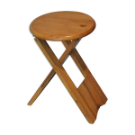 Tabouret pliant en pin annes 70