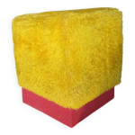 Tabouret pouf moumoute 60 / 70's