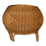Tabouret pouf rond en rotin Tabouret pouf rond en rotin